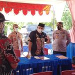 Forkopimcam Ajangale Sambut Kunjungan Bupati Bone di Posko Penyekatan Mudik Kecamatan Ajangale