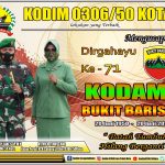 Dandim 0306/ 50 Kota Mengucapkan Selamat Dirgahayu Ke-71 Kodam I Bukit Barisan