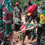 Pertahankan Keasiran Talang Maur, Tim Wasev Tanam Pohon Mahoni di Lokasi TMMD