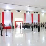 Kapolda Sulsel Pimpin Upacara Korps Rapor Kenaikan Pangkat Anggota Polri Periode 1 Juli 2021 Dengan Terapkan Prokes Ketat