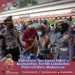 Vaksinasi Bersama Bikers Komunitas Tertib Lalulintas Polrestabes Makassar