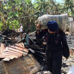 Setelah Beri Bantuan Tenda Darurat, Hari Ini Brimob Batalyon C Pelopor Bersihkan Puing-Puing Kebakaran