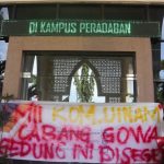 Gara-Gara ini, Aktivis PMII UIN Alauddin Geruduk Gedung Rektorat
