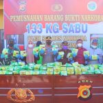 Polisi Musnahkan Barang Bukti Narkoba Jenis Sabu Sebanyak 133 Kg