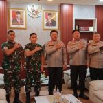 Silaturahmi di Mapolda Sulsel, Pangdam XIV/Hasanuddin bersama Kapolda Tingkatkan Sinergitas dan Soliditas