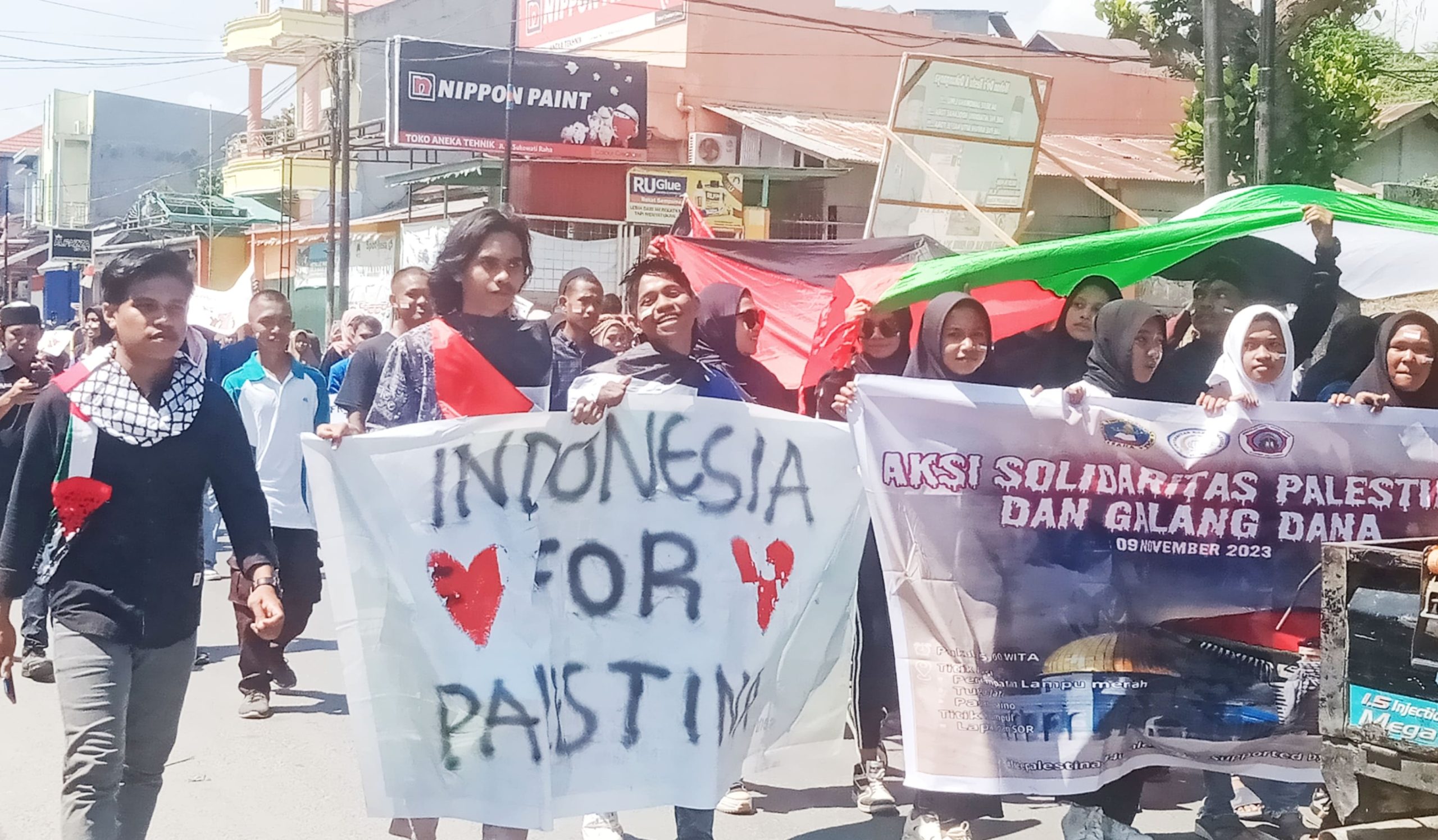 Doc : aksi damai yang di lakukan oleh aliansi mahasiswa Se- Kabupaten Muna