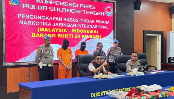 Polisi Gagalkan Peredaran 24 Kg Sabu di Palu, 3 Pelaku Ditangkap