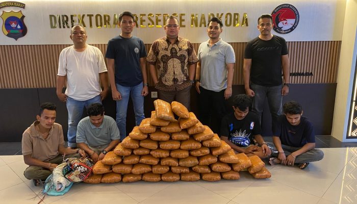 Polisi Gagalkan Peredaran 47 Kg Ganja di Sumbar, 4 Tersangka Ditangkap