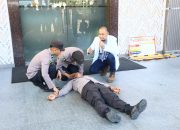 Cegah Fatalitas Kecelakaan, Seksi Dokkes Gelar Simulasi Pertolongan Pertama di Mapolrestabes Makassar