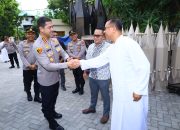 Kapolrestabes Makassar Pantau Pengamanan Gereja Saat Peringatan Kenaikan Isa Almasih