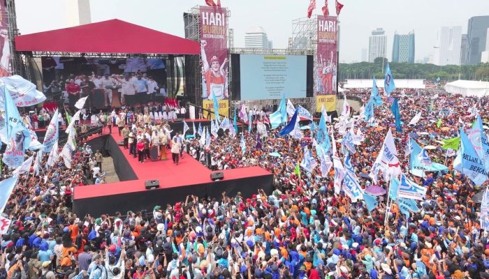 Peringati Hari Buruh, Presiden Prabowo: “Kekayaan Indonesia  Besar, Masalahnya Malingnya Juga  Banyak. Hentikan Korupsimu!”