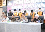 Polrestabes Makassar Musnahkan Barang Bukti Narkotika Senilai Rp16 Miliar