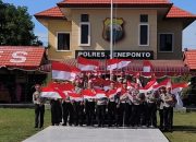 Kapolres Pimpin Patroli Merah Putih Sambut HUT RI ke-80