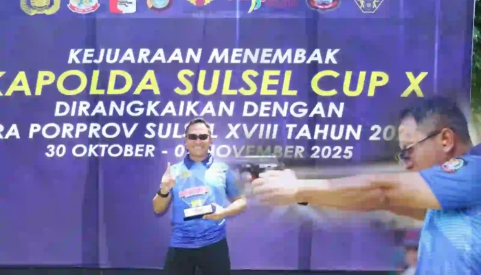 Asops Kasdam XIV/Hasanuddin Kolonel Inf Dody Triyo Hadi Raih Juara 1 di Kejuaraan Menembak Eksekutif Kapolda Sulsel Cup 2025