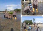 Kapolsek Batang Dukung Pelestarian Lingkungan, Hadiri Penanaman Mangrove dan Aksi Bersih Pantai