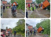 Pohon Tumbang Tutup Jalan Poros Jeneponto-Makassar, Lalu Lintas macet, Wakapolres Jeneponto perintahkan personel turun evakuasi.