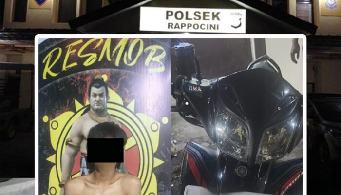 Tim Resmob Polsek Rappocini Ringkus Pelaku Curanmor Beserta Barang Bukti Motor