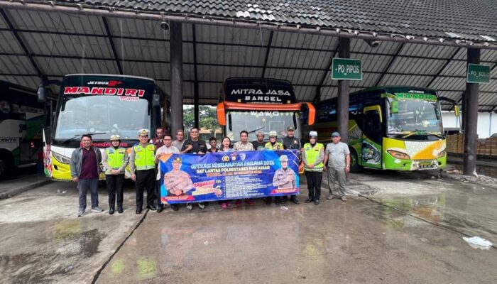 Operasi Keselamatan Pallawa 2026, Sat Lantas Polrestabes Makassar Gelar Ramp Check di Terminal