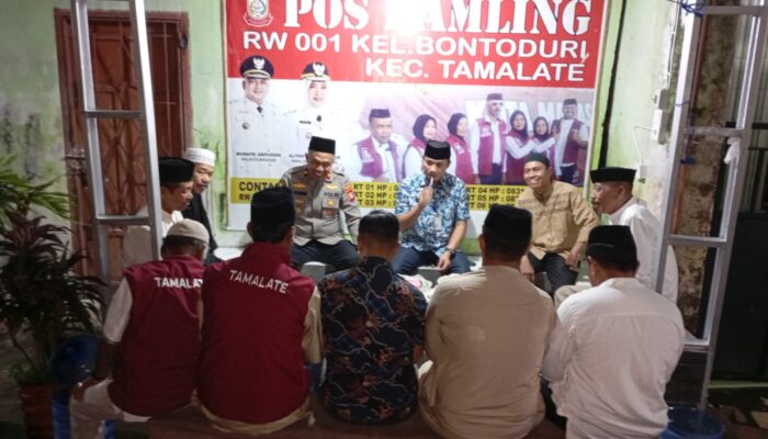Kapolsek Tamalate bersama Camat Tamalate, Sambangi Pos Kamling: Ajakan Warga untuk tingkatkan keamanan