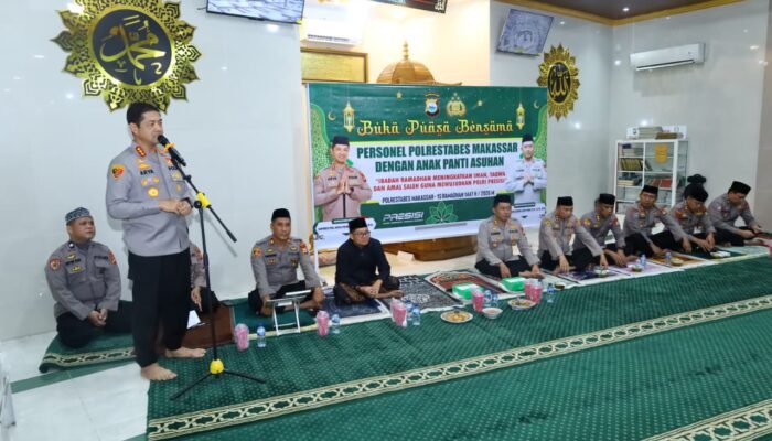 Polrestabes Makassar Berbagi Kebersamaan Ramadhan dengan Buka Puasa Bersama Anak Panti Asuhan
