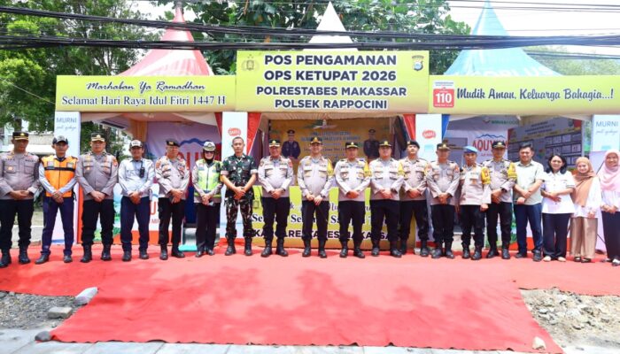 Kapolrestabes Makassar Cek PosPam Rappocini, Pastikan Kesiapan Personel Operasi Ketupat 2026