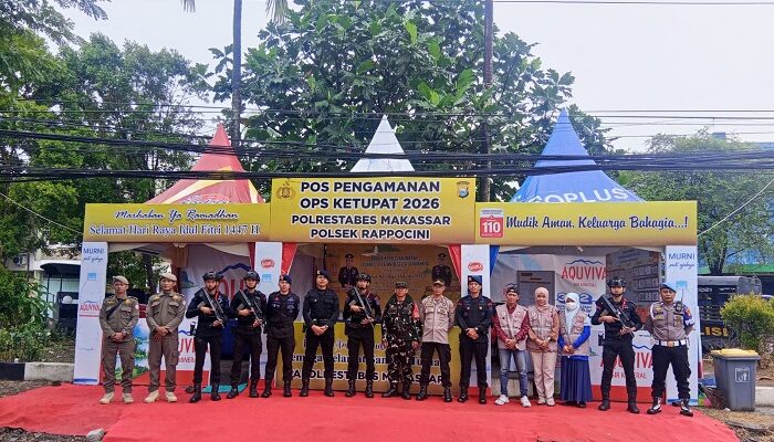 Personil Gabungan Siap Siaga Pantau Arus Balik Pemudik di Pos Pam Ops Ketupat 2026 Polsek Rappocini