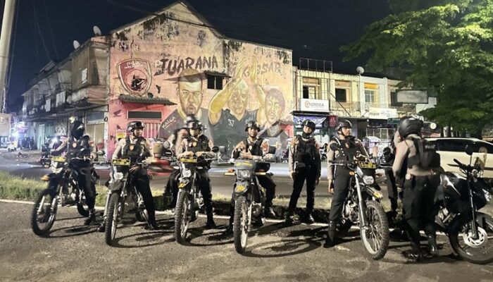 Patroli Rutin Samapta Polrestabes Makassar, Cegah Gangguan Kamtibmas Dini Hari