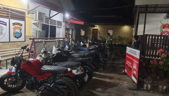 Cegah Gangguan Kamtibmas, Polsek Biringkanaya Tertibkan Knalpot Brong