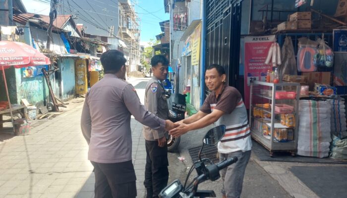 Personel Polsek Tallo Gelar Patroli Lorong ke Lorong, Warga Diminta Waspada Kebakaran dan Jaga Kamtibmas