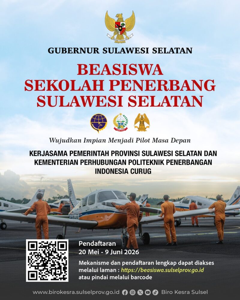 Beassiswa Sekolah Penerbangan Sulawesi selatan