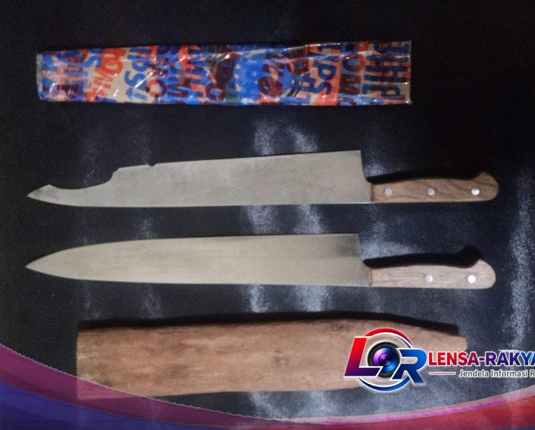 Barang bukti yang diamankan Polsek Makassar.