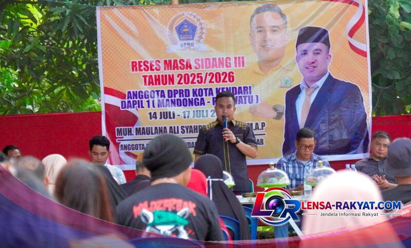 Ket : Anggota DPRD Kota Kendari dari Fraksi Partai Golkar, Muh. Maulana Ali Syahputra